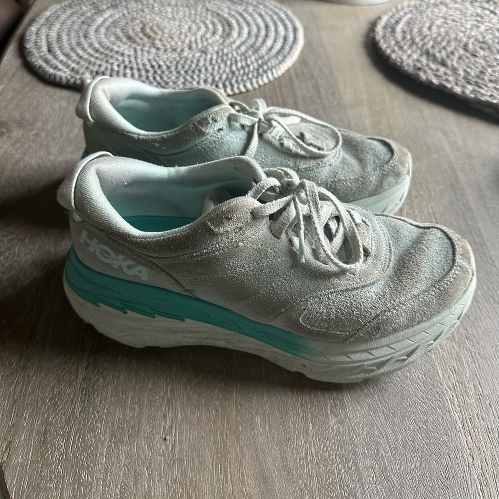 Hoka One One Bondi L Suede Blue Grass - size 8.5